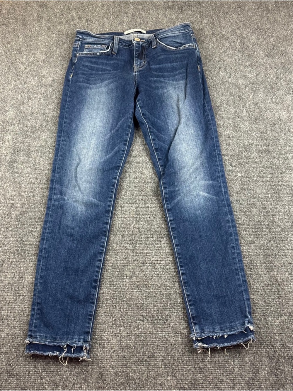 FLYING MONKEY Women’s Denim Slim Straight Leg Raw Hem Jeans size: 26 - Picture 2 of 7